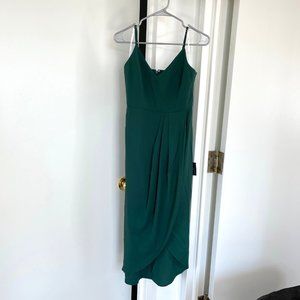 Lulu's Reinette Green Midi Dress- Brand New | Wedding Guest Dress | Spring Dress